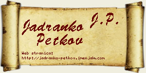 Jadranko Petkov vizit kartica